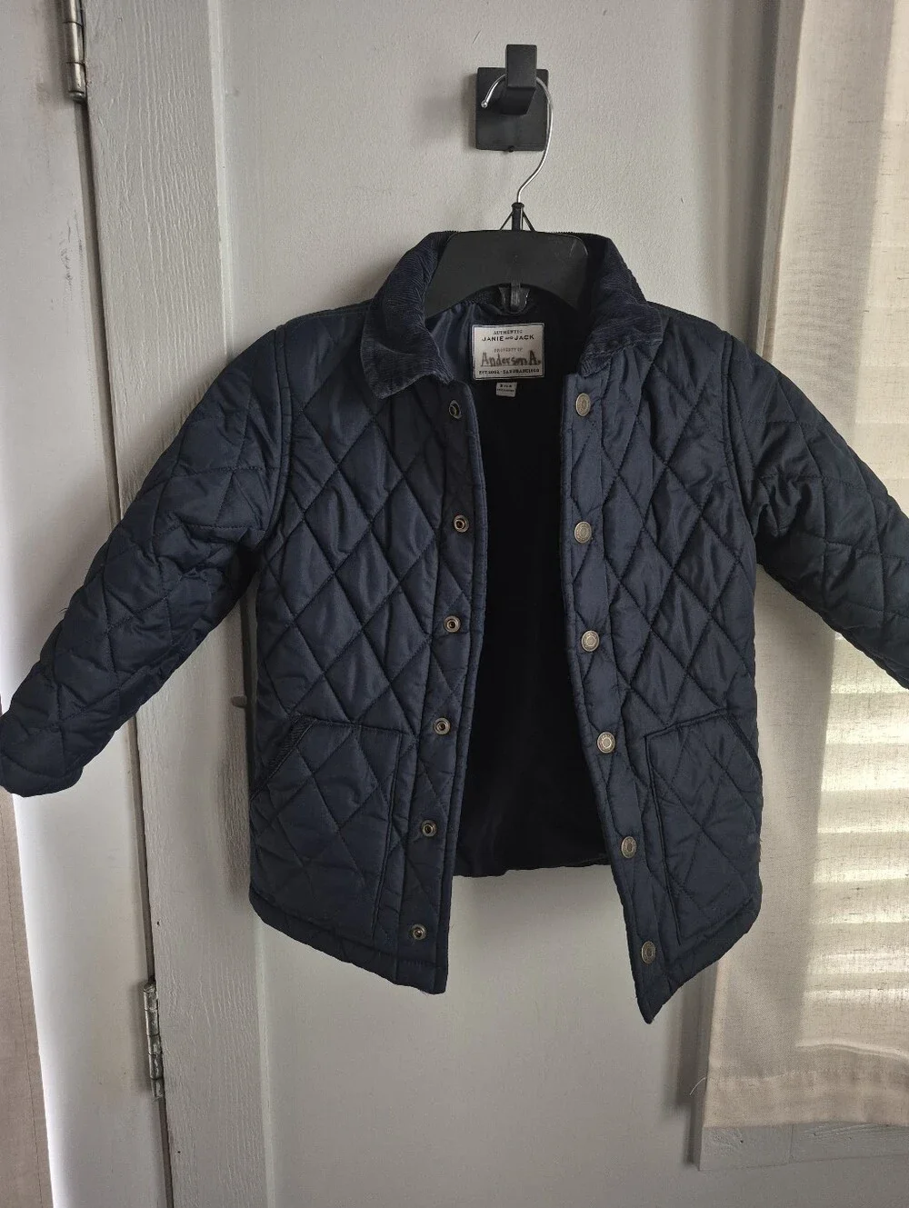Janie and Jack Navy Quilted Puffer Jacket